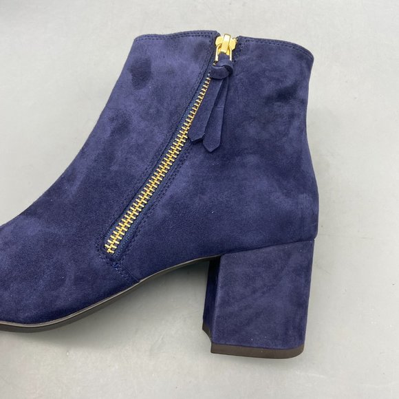 Cole Haan Saylor Grand Bootie II Women’s 6.5 M Blue Suede Ankle Boots Zipper NEW - Picture 4 of 13